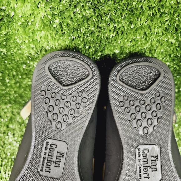 Finn Comfort Djerba Adjustable Black Lizard Leather Sandals Womens UK 5 US 7 - Picture 6 of 9